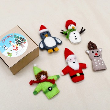 Finger Puppet Set | Christmas Santa Finger Puppet Set | Christmas Santa